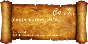 Csala Krisztián névjegykártya