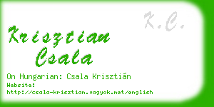 krisztian csala business card